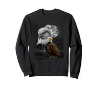 Ilustración de águila marina, luna, águila marina, diseño de águila marina Sudadera