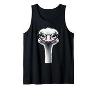 Ilustración de Avestruz con Gafas Camiseta sin Mangas