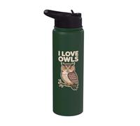 Ilustración de búho lindo de I Love Owls Stainless Steel Insulated Water Bottle