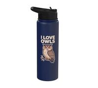 Ilustración de búho lindo de I Love Owls Stainless Steel Insulated Water Bottle