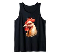 Ilustración de Cabeza Gallo estilizada Camiseta sin Mangas