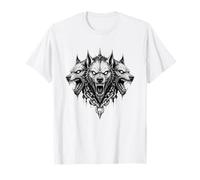 Ilustración de Cerberus Hellhound Dark Fantasy Underworld Beast Camiseta