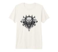 Ilustración de Cerberus Hellhound Dark Fantasy Underworld Beast Camiseta Premium