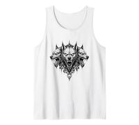 Ilustración de Cerberus Hellhound Dark Fantasy Underworld Beast Camiseta sin Mangas