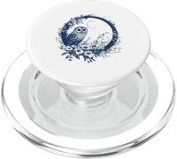 Ilustración de Corona Floral de Luna de búho Nocturno PopSockets PopGrip para MagSafe