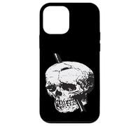 Ilustración de cráneo Blanco y Negro con Vector de Hierro apisonador Carcasa para iPhone 12 Mini