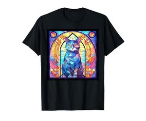 Ilustración de Cristal británico de Pelo Corto Gato mamá papá Camiseta