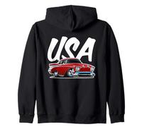 Ilustración de Dibujos Animados American Pride Classic Hotrod Car USA Sudadera con Capucha