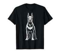 Ilustración de diseño de Arte de Cuerpo Completo de Perro de Gran danés monocromá Camiseta