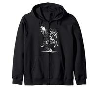 Ilustración de diseño de Unicornio Pegasus Sudadera con Capucha