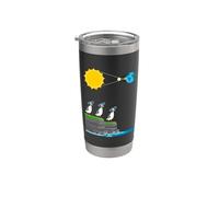 Ilustración de eclipses solares gafas eclipse amante del frailecillo Vaso térmico de acero inoxidable de doble pared