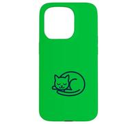 Ilustración de gato durmiendo sereno Carcasa para iPhone 15 Pro