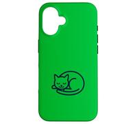 Ilustración de gato durmiendo sereno Carcasa para iPhone 16