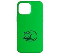 Ilustración de gato durmiendo sereno Carcasa para iPhone 16 Pro Max