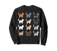 Ilustración de Gatos Lindos en cuadrícula Sudadera