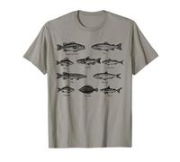 Ilustración de guía de Campo de Peces Vintage Pesca Amante Camiseta