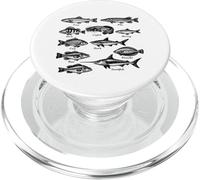 Ilustración de guía de Campo de Peces Vintage Pesca Amante PopSockets PopGrip para MagSafe