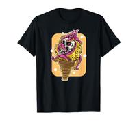 Ilustración de Helado de Calavera de fantasía Oscura Camiseta