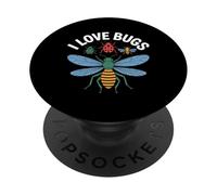 Ilustración de Insectos Coloridos I Love Bugs PopSockets PopGrip Adhesivo