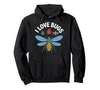 Ilustración de Insectos Coloridos I Love Bugs Sudadera con Capucha