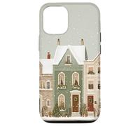 Ilustración de la Ciudad de Navidad Nevada - Tema de Pueblo de Navidad Carcasa para iPhone 12/12 Pro