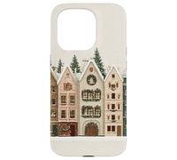 Ilustración de la Ciudad de Navidad Nevada - Tema de Pueblo de Navidad Carcasa para iPhone 15 Pro