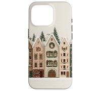 Ilustración de la Ciudad de Navidad Nevada - Tema de Pueblo de Navidad Carcasa para iPhone 16 Pro