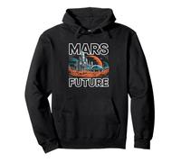 Ilustración de la Colonia Futura de Marte, Sudadera con Capucha