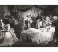 Ilustración de la obra de William Shakespeare Romeo y Julieta Acto IV Escena V. De un grabado del siglo XVIII de Georg Facius y Johann Facius después de una obra de John Opie. Póster impreso por Ken