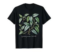 Ilustración de la Planta de Cebu Blue Pothos Camiseta gráfica económica, Hombre, Negro, M