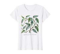 Ilustración de la Planta de Cebu Blue Pothos Camiseta gráfica económica, Mujer, Blanco, M