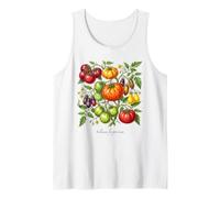 Ilustración de la Planta de Tomate reliquia Solanum lycopersicum Camiseta sin Mangas