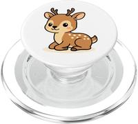 Ilustración de leonado del Bosque de Dibujos Animados de Ciervos Kawaii PopSockets PopGrip para MagSafe