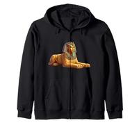 Ilustración de mitología guardiana Estatua de esfinge egipcia Sudadera con Capucha