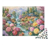 Ilustración de niña Floral Rompecabezas De 1000 Piezas Cartón Grueso para Niños, Relajación Mental, Diversión En Descanso De Oficina, Más Vendido para Familias 70x50cm/1000pcs
