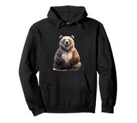 Ilustración de Oso meditando pacífico Sudadera con Capucha
