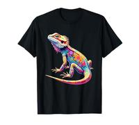 Ilustración de patrón creativo de dragón barbudo colorido Camiseta