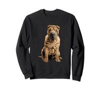 Ilustración de Perro Brown Shar Pei Sudadera