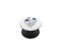 Ilustración de Planta de Aciano Centaurea cyanus PopSockets PopGrip Adhesivo