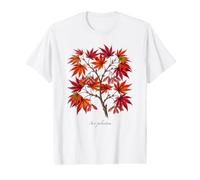 Ilustración de Planta de Arce japonés Acer palmatum Camiseta gráfica económica