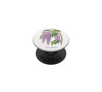 Ilustración de Planta de glicina Japonesa Wisteria floribunda PopSockets PopGrip Adhesivo