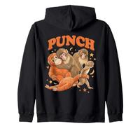 Ilustración de ponche de Mono bebé y Amigos Sudadera con Capucha
