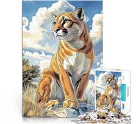 Ilustración de Puma I Cougar Rompecabezas para Adultos de 1000 Piezas Juguete Educativo Intelectual descompresor Regalo para cumpleaños 38x26cm