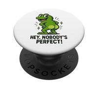 Ilustración de Rana Divertida con Cita ingeniosa PopSockets PopGrip Adhesivo