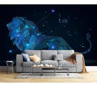 Ilustración De Space Starlight 3D Murales De Pared,Leo Papel Pintado Murales Decoración Hogareña Artes De Salón,Dormitorio,Habitación Para Niños,Pared De Tv 450 × 315 Cm