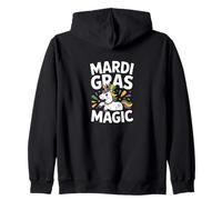 Ilustración de Unicornio mágico de Mardi Gras Sudadera con Capucha