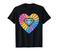 Ilustración del Centro del Diamante del corazón del Camiseta