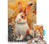 Ilustración del Conejo Dorado Rompecabezas para Adultos 1000 Piezas Juegos Divertidos para la Familia Decoración artística del hogar 38x26cm