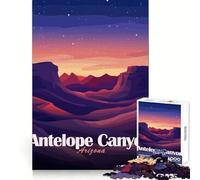 Ilustración del Paisaje de Antelope Canyon,Arizona Rompecabezas de 1000 Piezas para Adolescentes Ideal para Entrenar la concentración,Relajarse y Encontrar el Equilibrio Perfecto Un Regalo estupendo