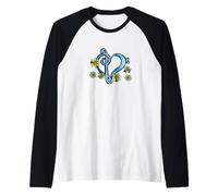 Ilustración del Profesor de Banda Amante de la música Bass and Treble Camiseta Manga Raglan